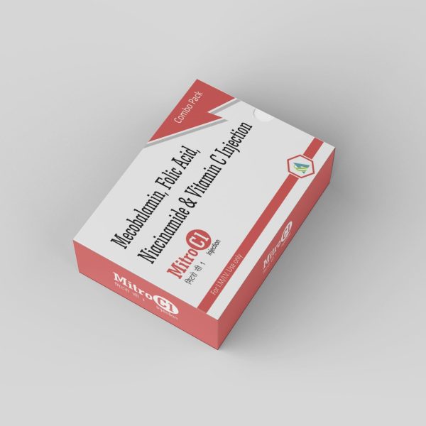 Mecobalamin, Folic acid, Niacinamide & Vitamin C Injection Mitro C1 Injection