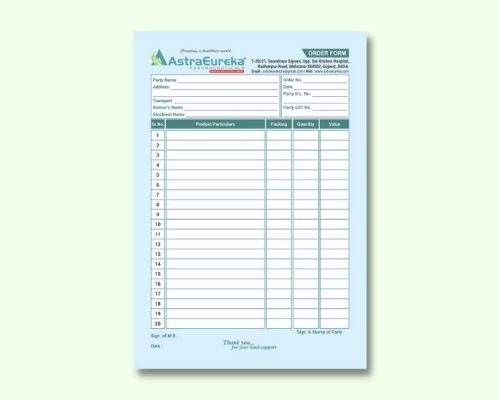 Chemist Order Book
