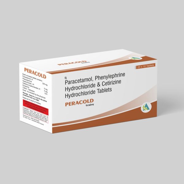 Paracetamol, Pheneylepherine Hydrochloride & Cetrizine Hydrochloride Tablets